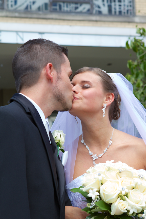 Kiss after the ceremony