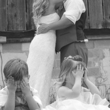 Bride Groom Kissing